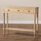 Baxton Studio Calvin Oak Brown Finished Wood 3-Drawer Entryway Console Table 165-10698 - alternate 5